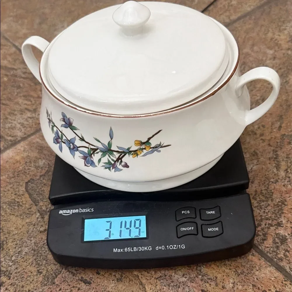 Woodhill Citation White 1.75 Qt Covered Casserole Dish Lid Vintage Floral Motif